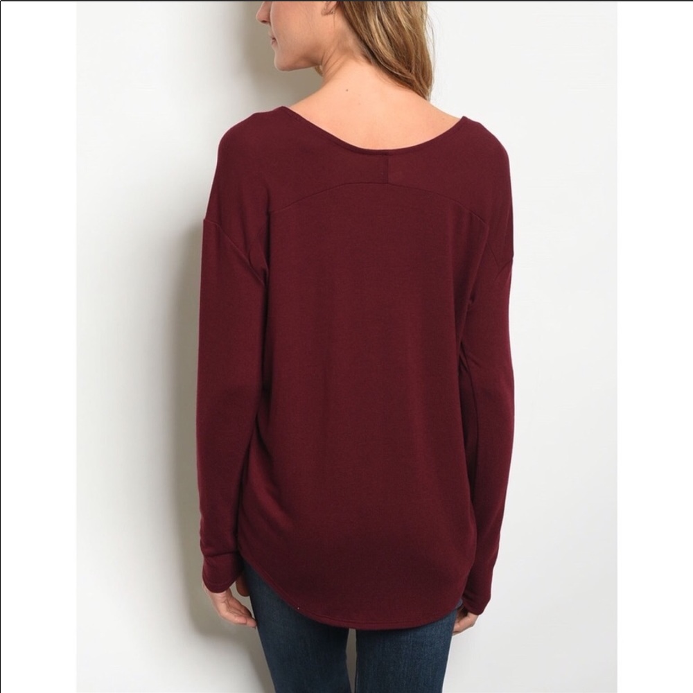 ⚡️Burgundy Soft Tunic - Picture 4 of 5